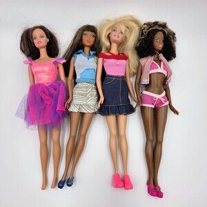 Barbie Doll Lot Flying Butterfly Teresa Fashion Fever Kayla Cali 4 Dolls Read